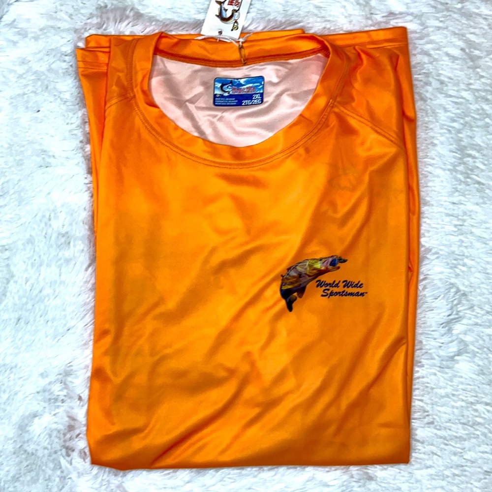 World Wide Sportsman 2XL Orange Long Sleeve Top - Picture 2 of 6